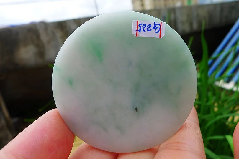 Natural Jade Rough Jadeite Raw (58g,5.55X5.55X0.65cm)