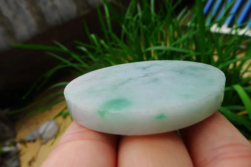 Natural Jade Rough Jadeite Raw (58g,5.55X5.55X0.65cm)