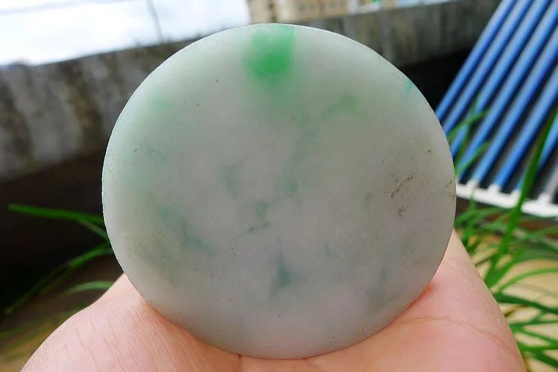 Natural Jade Rough Jadeite Raw (58g,5.55X5.55X0.65cm)