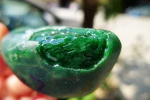 Natural Jade Rough Jadeite Raw (63g,5.1X2.6X2.3cm)