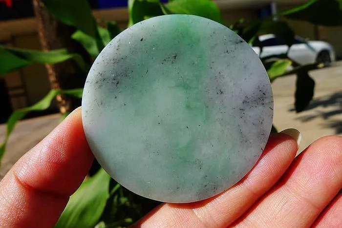 Natural Jade Rough Jadeite Raw (64g,5.6X0.75cm)