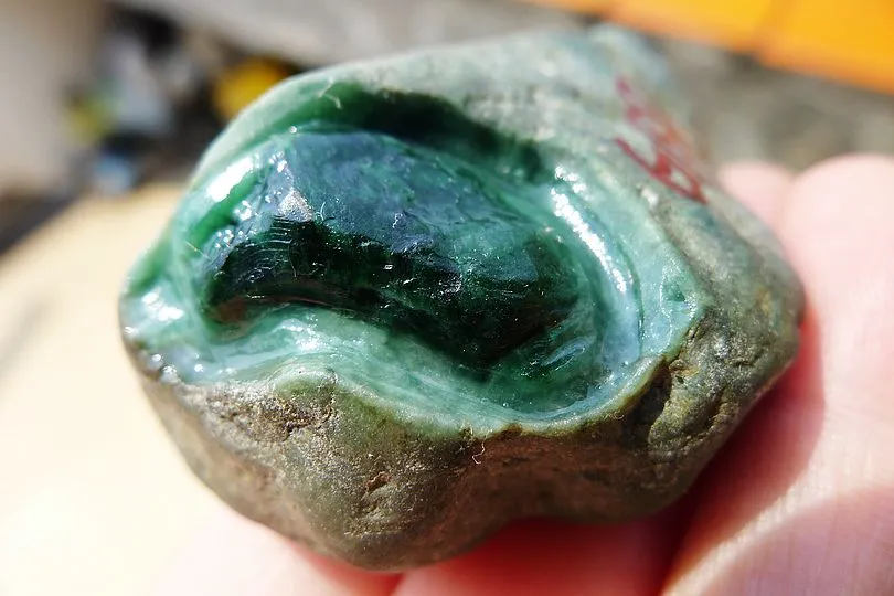 Natural Jade Rough Jadeite Raw (73g,5.3X3.4X2.9cm)