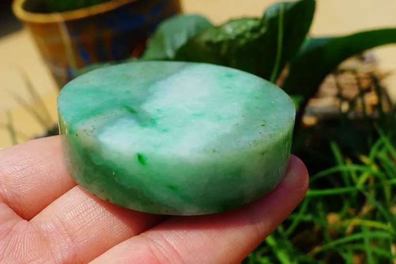 Natural Jade Rough Jadeite Raw (93g,5.2X5.2X1.3cm)