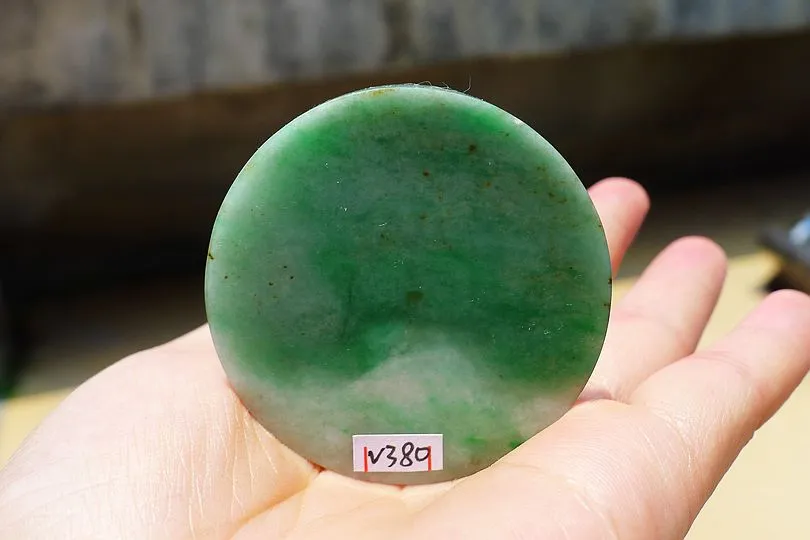 Natural Jade Rough Jadeite Raw (93g,5.2X5.2X1.3cm)