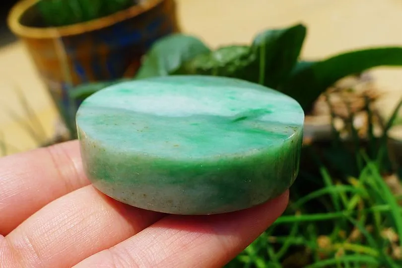 Natural Jade Rough Jadeite Raw (93g,5.2X5.2X1.3cm)