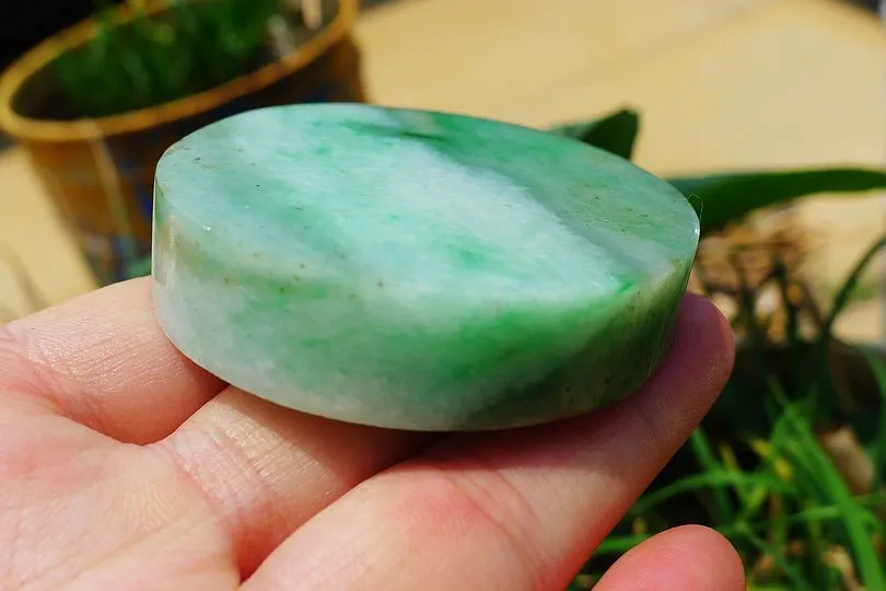 Natural Jade Rough Jadeite Raw (93g,5.2X5.2X1.3cm)