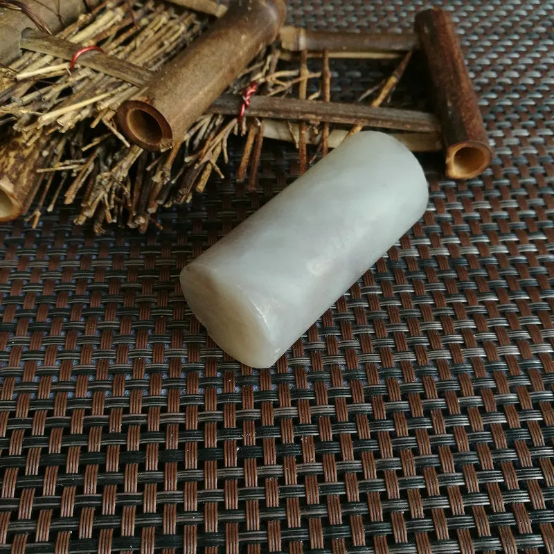 Natural Kunlun Jade Rough Nephrite Raw (113g,6X2.9cm)