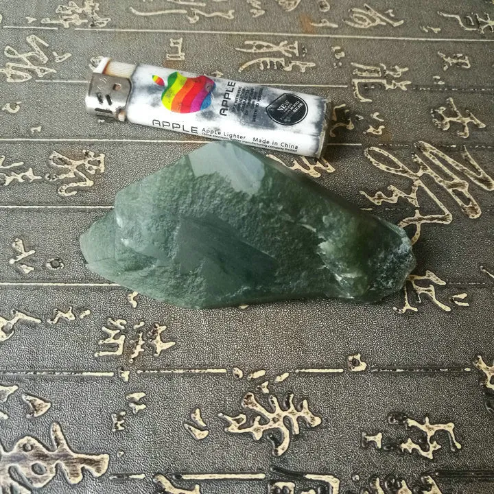 Natural Kunlun Jade Rough Nephrite Raw (175g, 10X4.5X4.5cm)