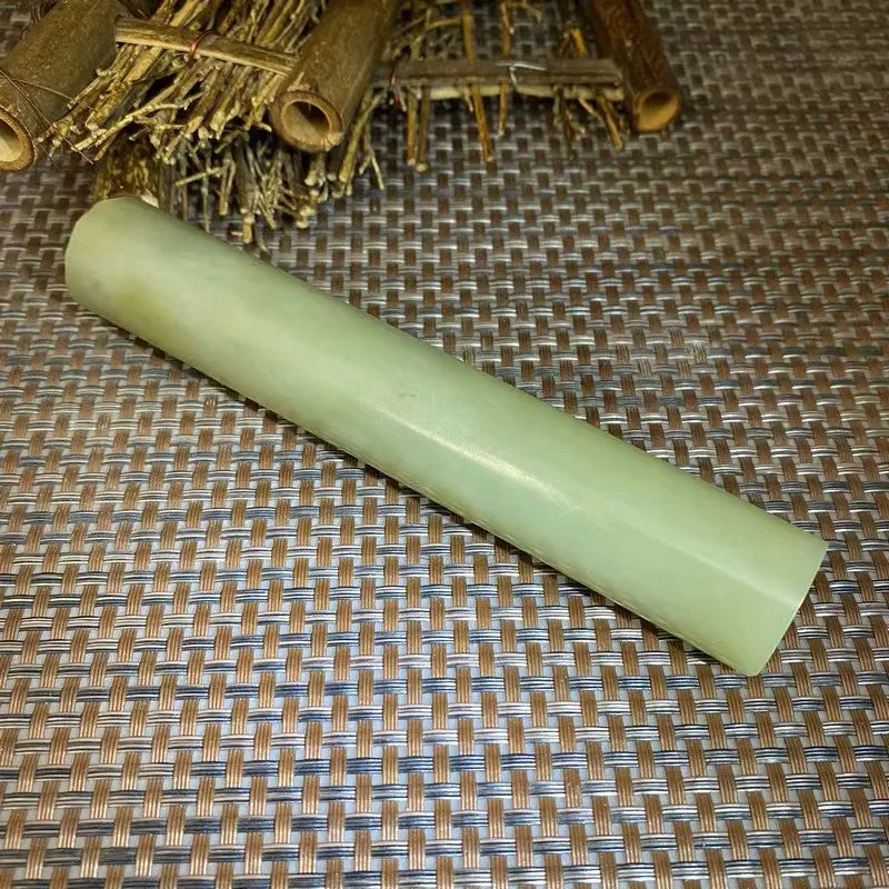 Natural Kunlun Jade Rough Nephrite Raw (216g,14.8X2.5cm)