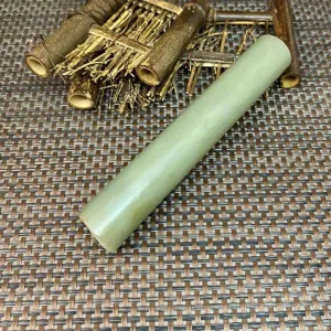 Natural Kunlun Jade Rough Nephrite Raw (216g,14.8X2.5cm)