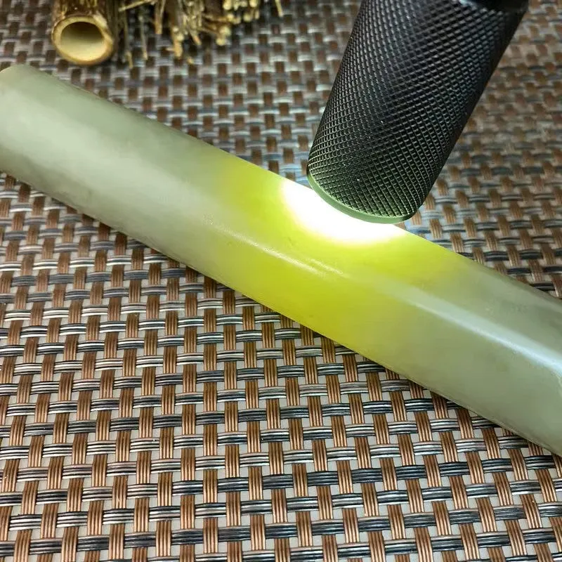 Natural Kunlun Jade Rough Nephrite Raw (216g,14.8X2.5cm)