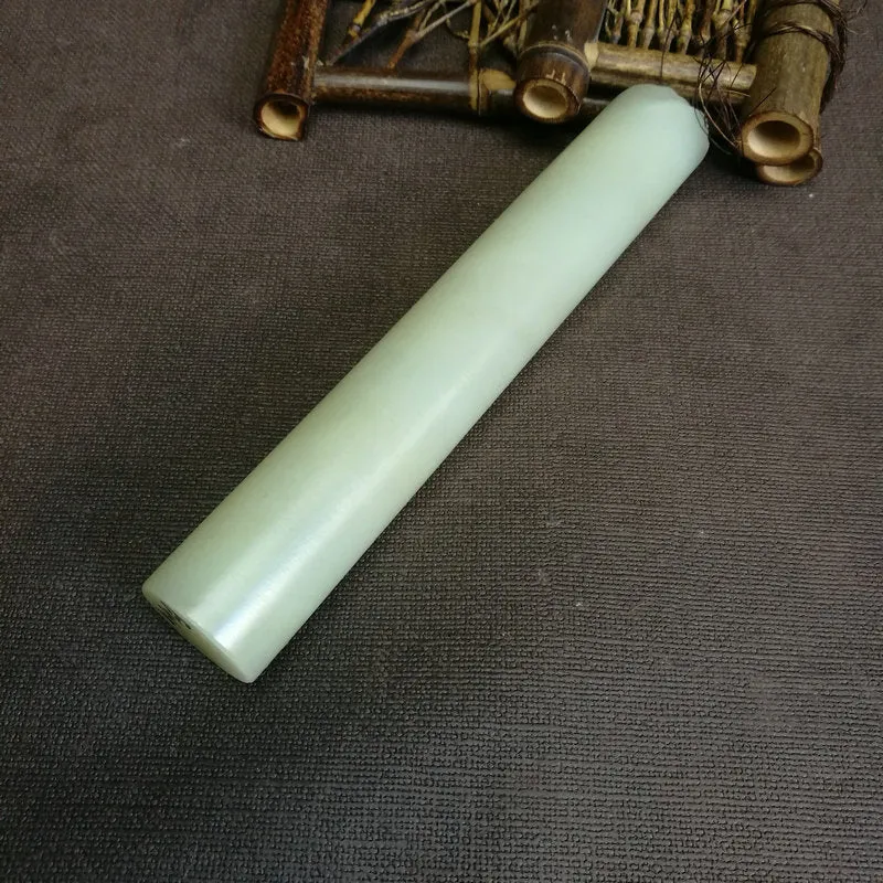 Natural Kunlun Jade Rough Nephrite Raw (240g, 15x2.6cm)