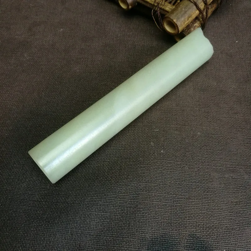 Natural Kunlun Jade Rough Nephrite Raw (240g, 15x2.6cm)
