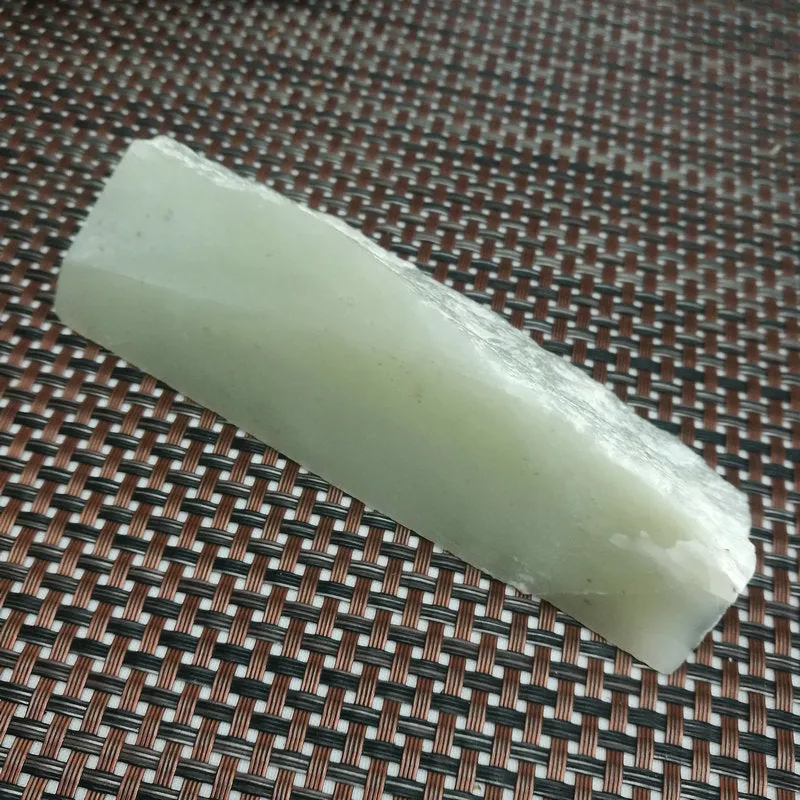 Natural Kunlun Jade Rough Nephrite Raw (248g,12X4.8X3.5cm)