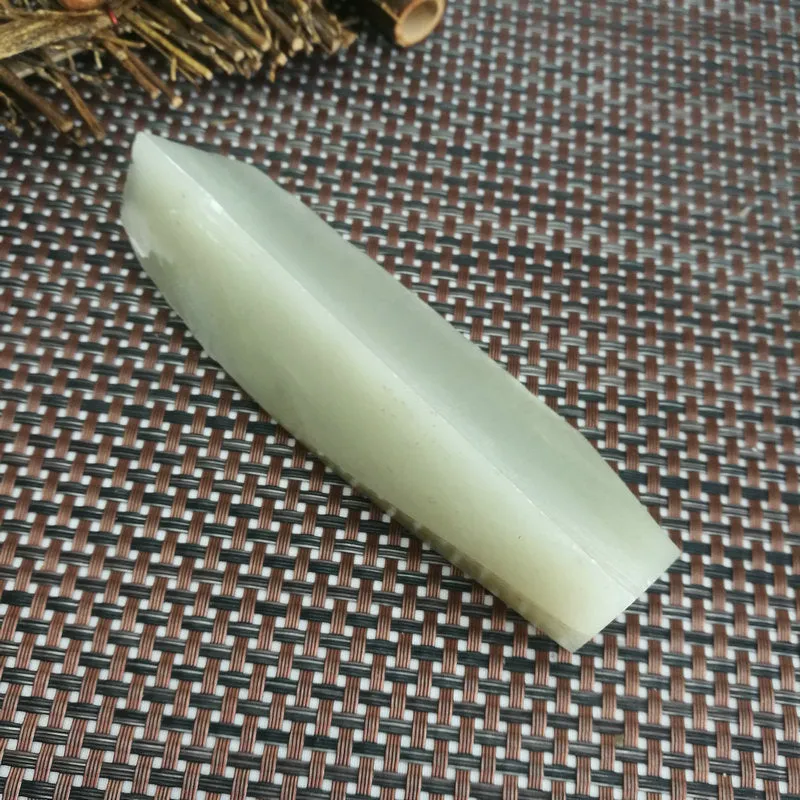 Natural Kunlun Jade Rough Nephrite Raw (248g,12X4.8X3.5cm)