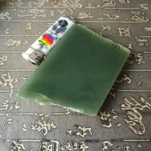 Natural Kunlun Jade Rough Nephrite Raw (310g, 9.5X8X1.3cm)