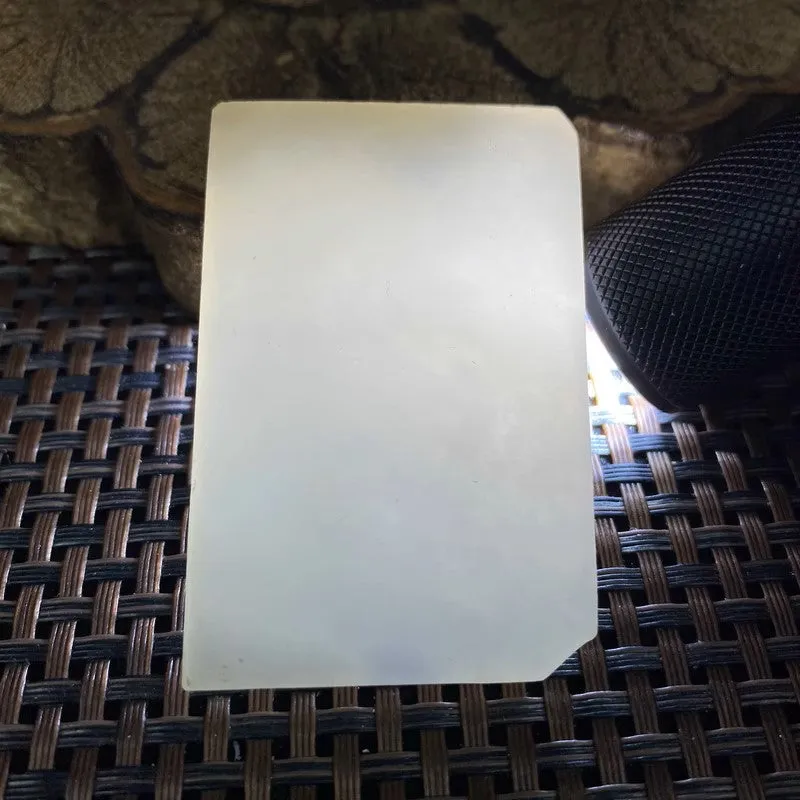 Natural Kunlun Jade Rough Nephrite Raw (32g,5.9X3.8X0.5cm)