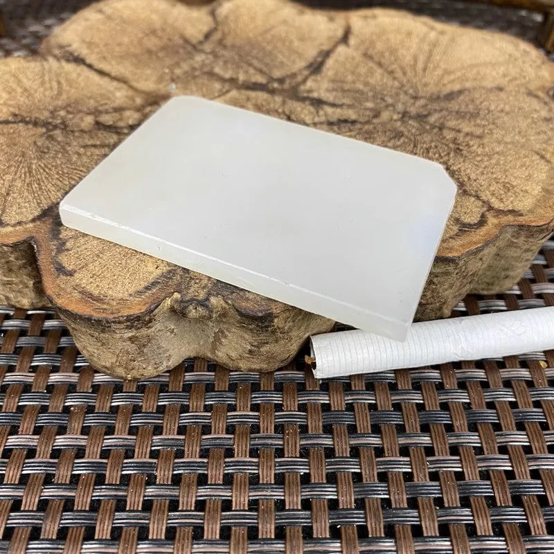 Natural Kunlun Jade Rough Nephrite Raw (32g,5.9X3.8X0.5cm)