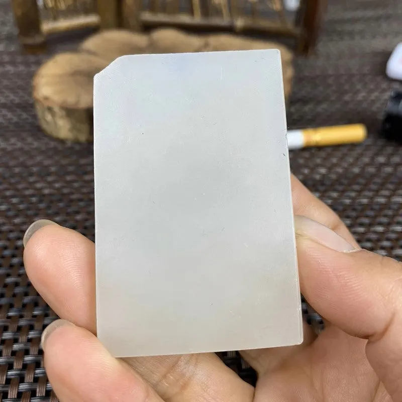 Natural Kunlun Jade Rough Nephrite Raw (32g,5.9X3.8X0.5cm)