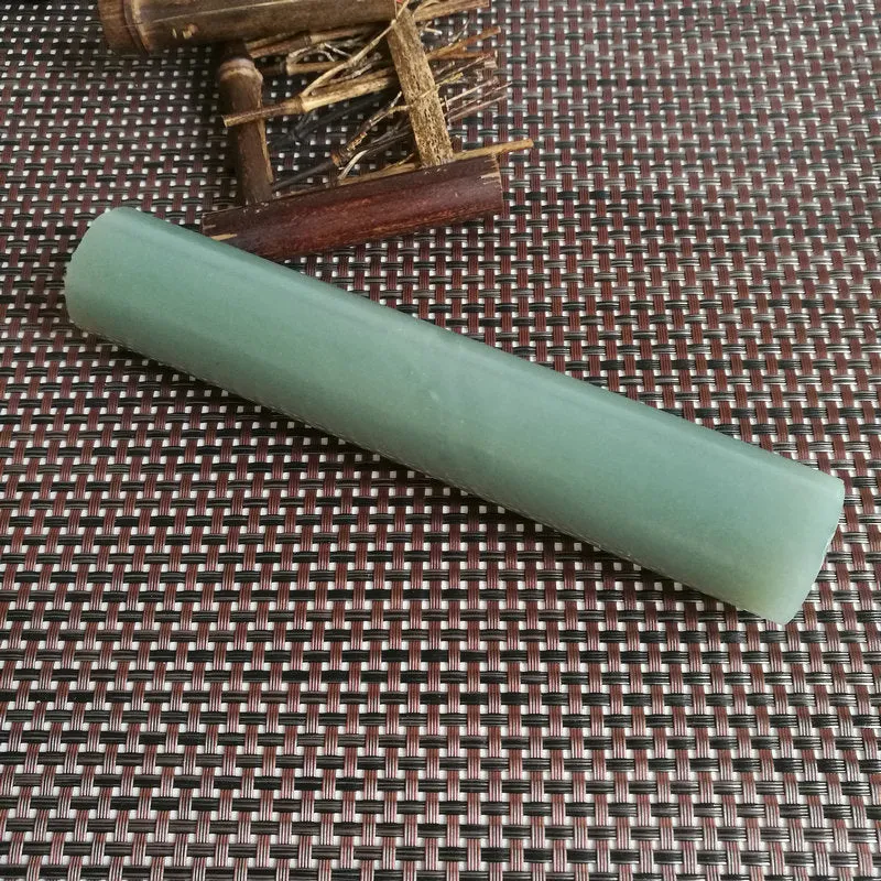 Natural Kunlun Jade Rough Nephrite Raw (367g,16X3.1cm)