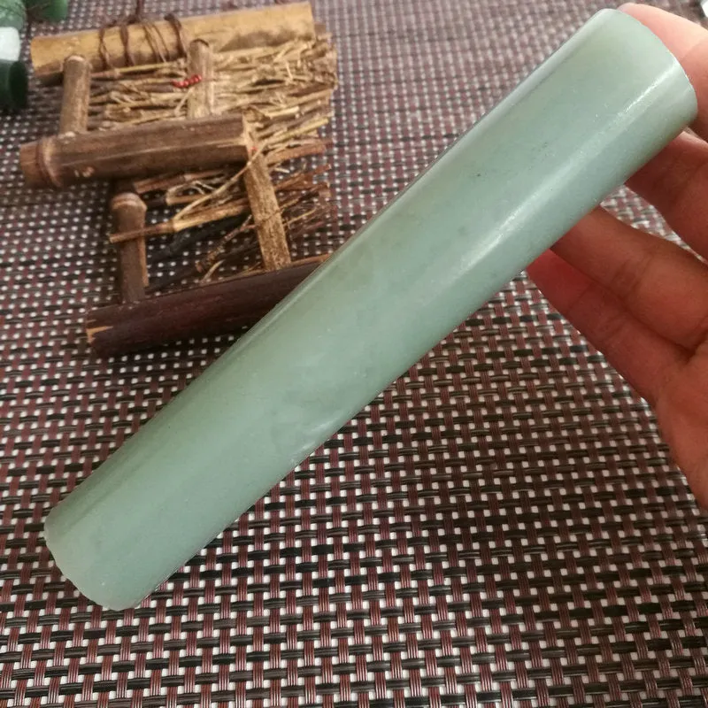 Natural Kunlun Jade Rough Nephrite Raw (367g,16X3.1cm)