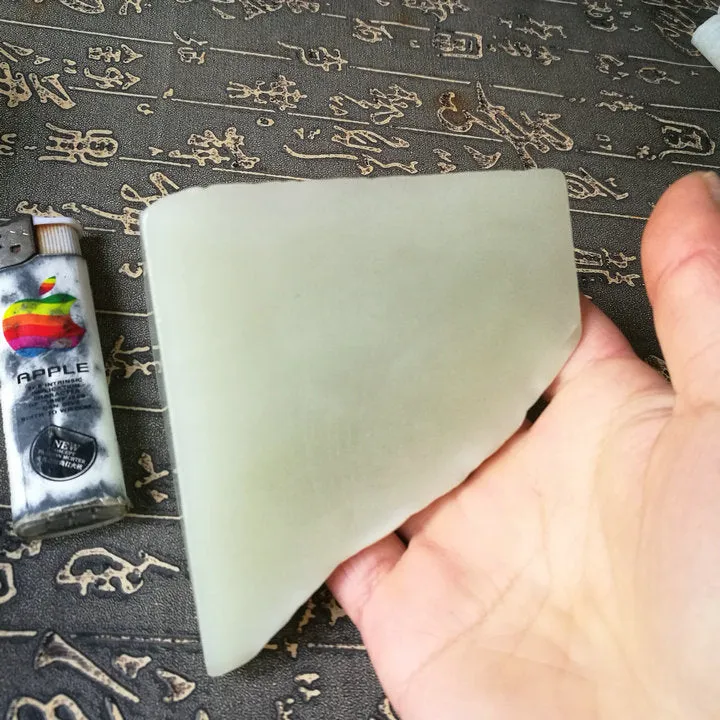 Natural Kunlun Jade Rough Nephrite Raw (371g, 8X8X5.5cm)