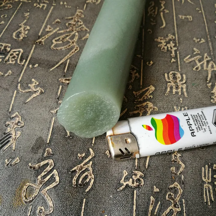 Natural Kunlun Jade Rough Nephrite Raw (455g, 19.5X3X3cm)