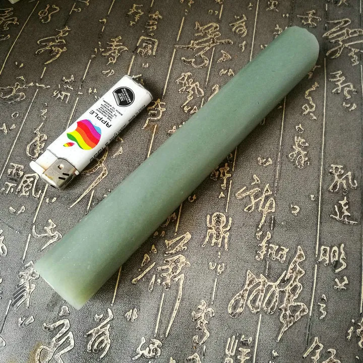 Natural Kunlun Jade Rough Nephrite Raw (455g, 19.5X3X3cm)