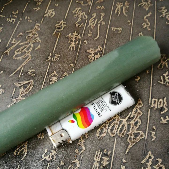 Natural Kunlun Jade Rough Nephrite Raw (455g, 19.5X3X3cm)