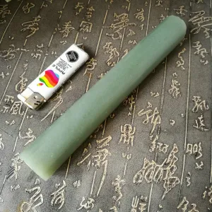 Natural Kunlun Jade Rough Nephrite Raw (455g, 19.5X3X3cm)
