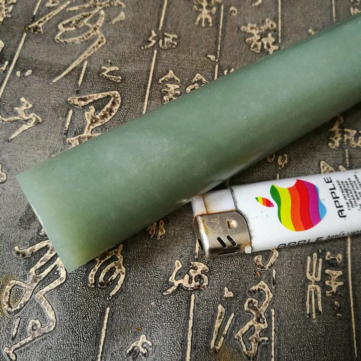 Natural Kunlun Jade Rough Nephrite Raw (455g, 19.5X3X3cm)