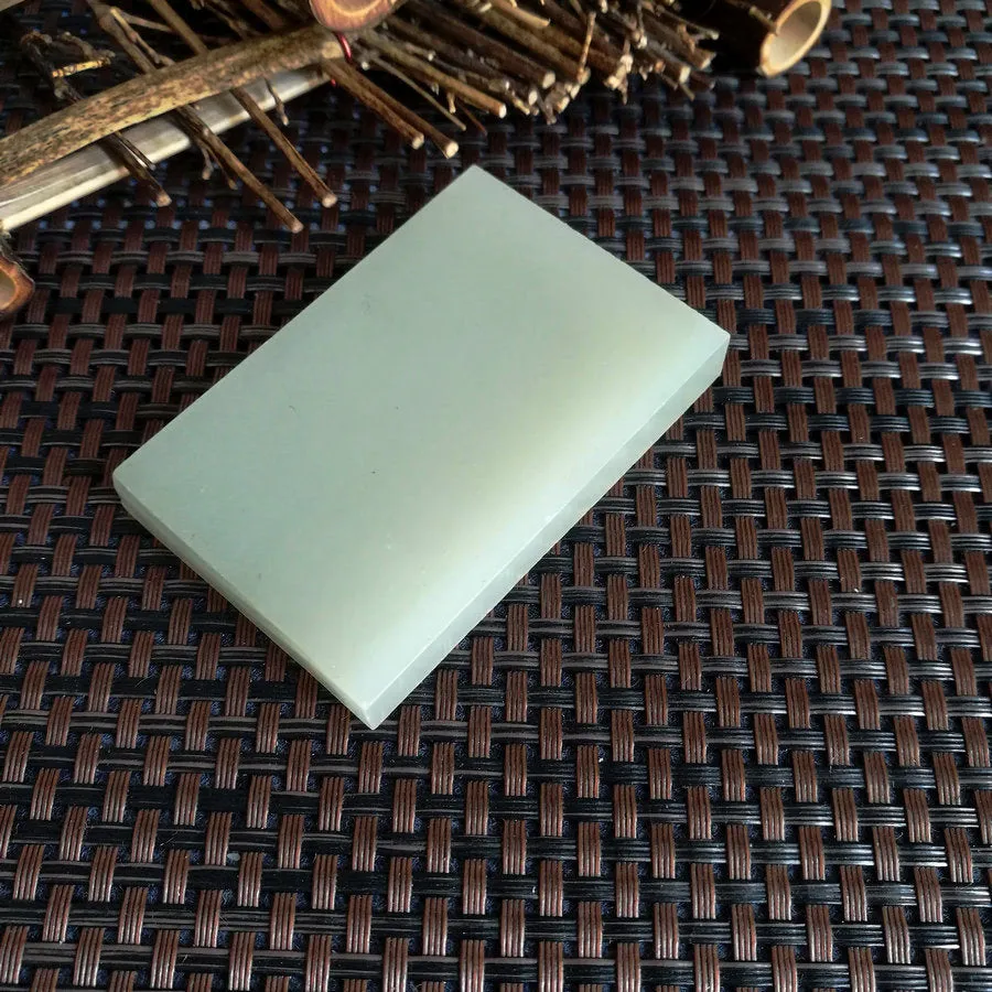 Natural Kunlun Jade Rough Nephrite Raw (78g,6.6X4.4X0.8cm)