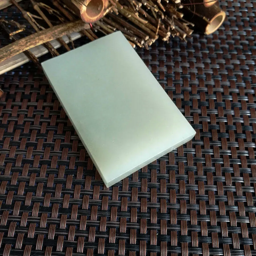 Natural Kunlun Jade Rough Nephrite Raw (78g,6.6X4.4X0.8cm)