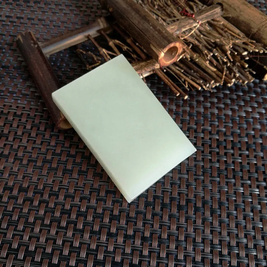 Natural Kunlun Jade Rough Nephrite Raw (78g,6.6X4.4X0.8cm)