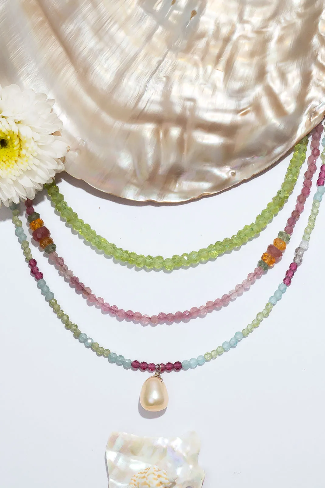 Necklace Sparkle Pearl Summer