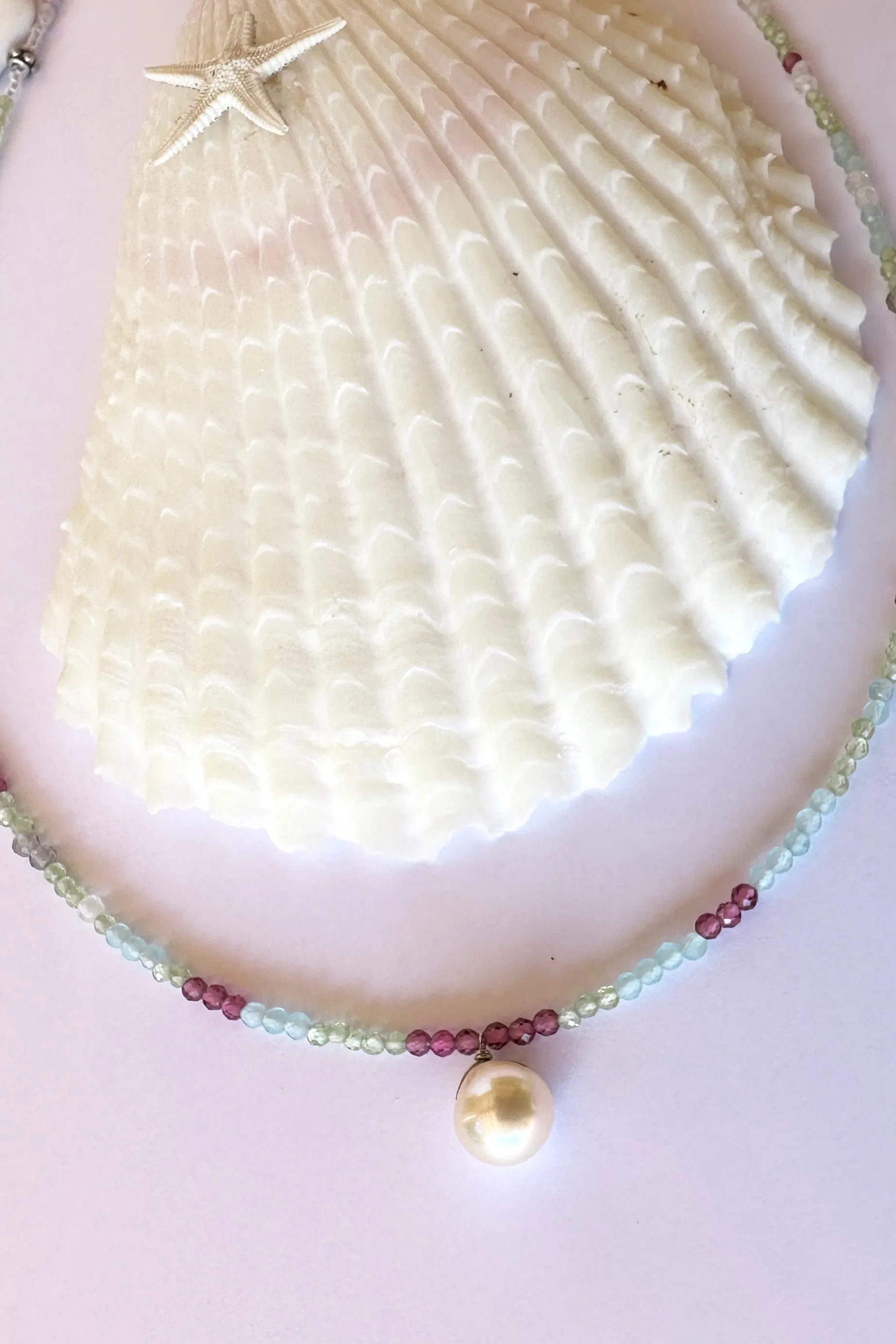 Necklace Sparkle Pearl Summer