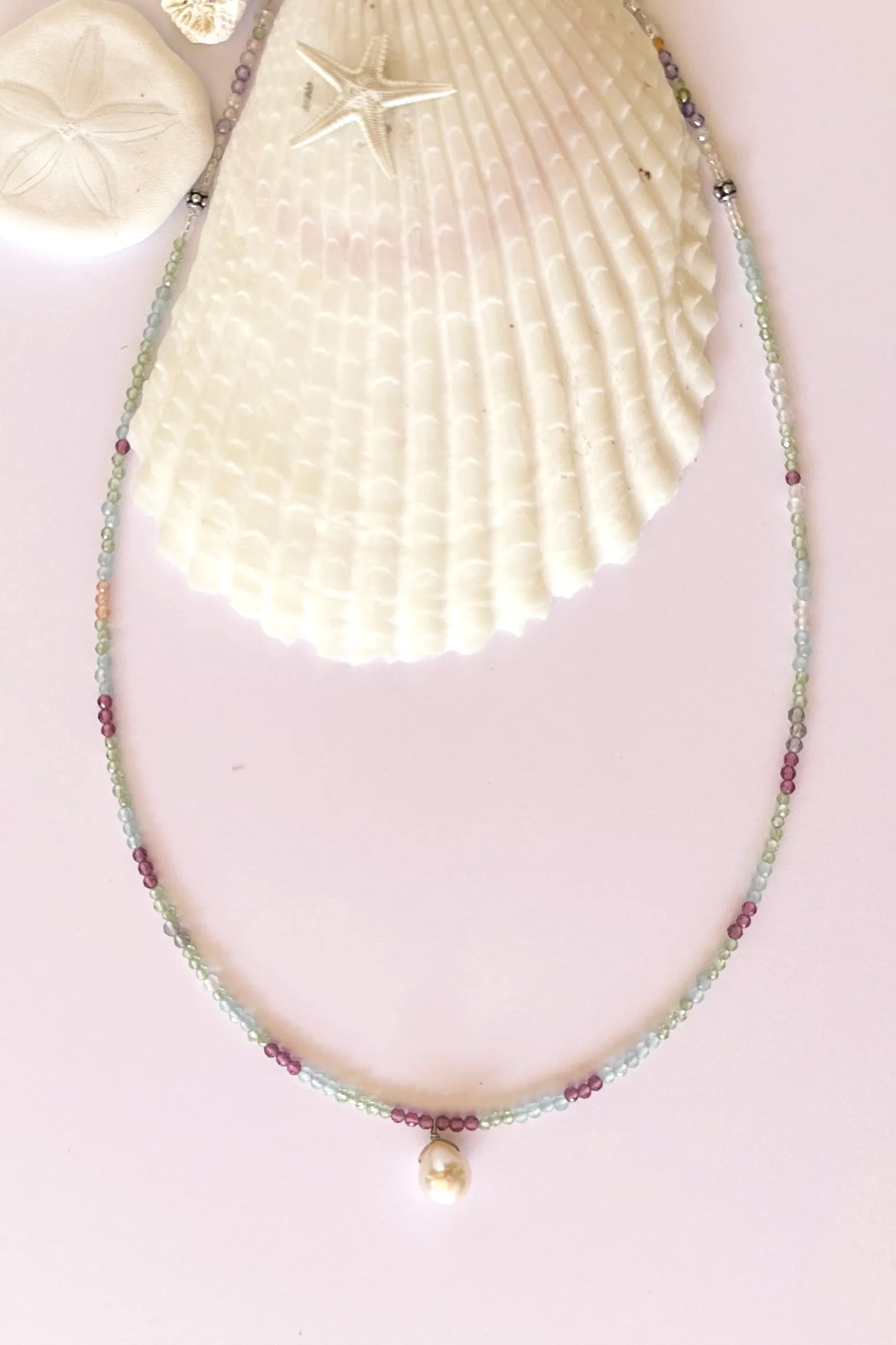Necklace Sparkle Pearl Summer