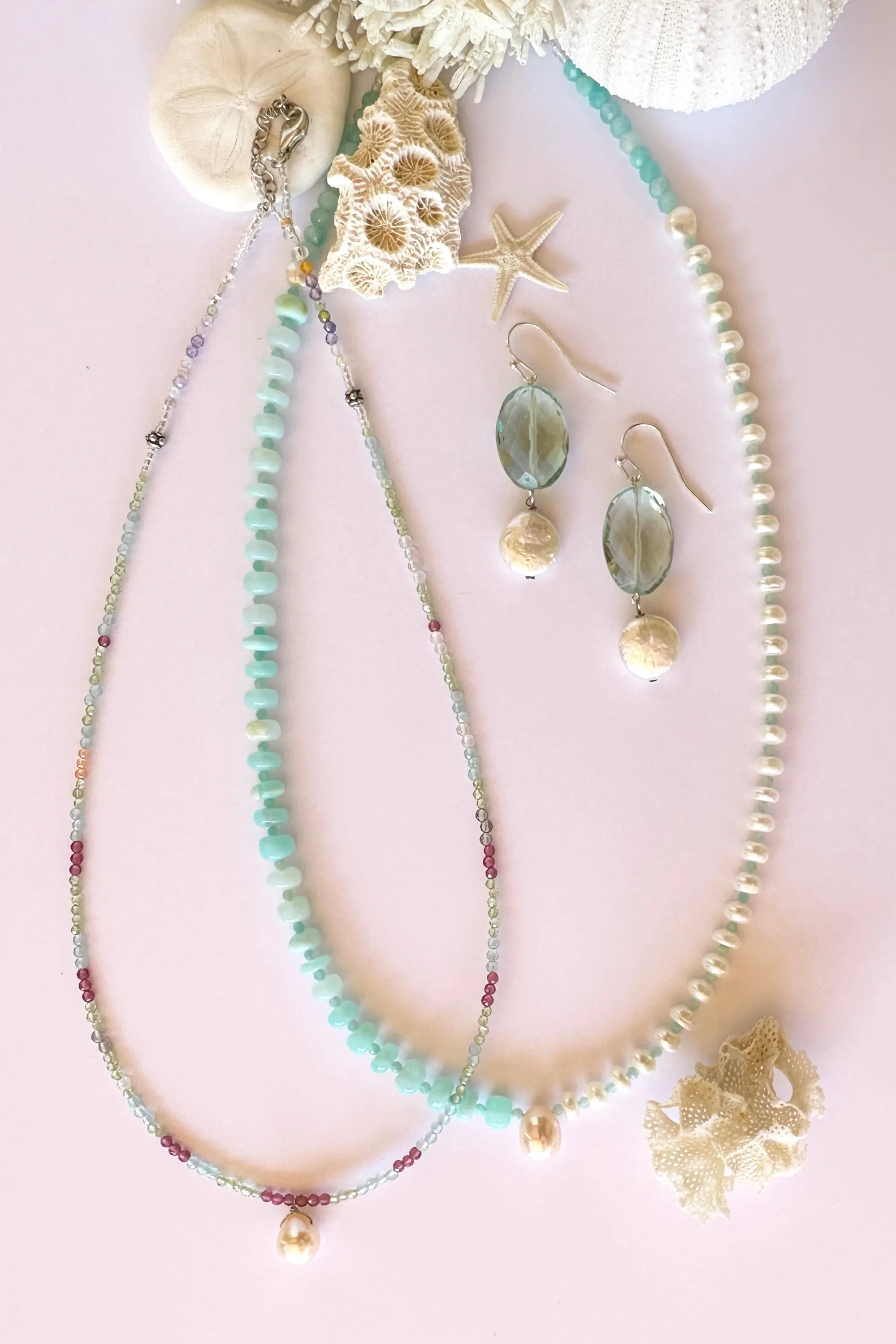 Necklace Sparkle Pearl Summer