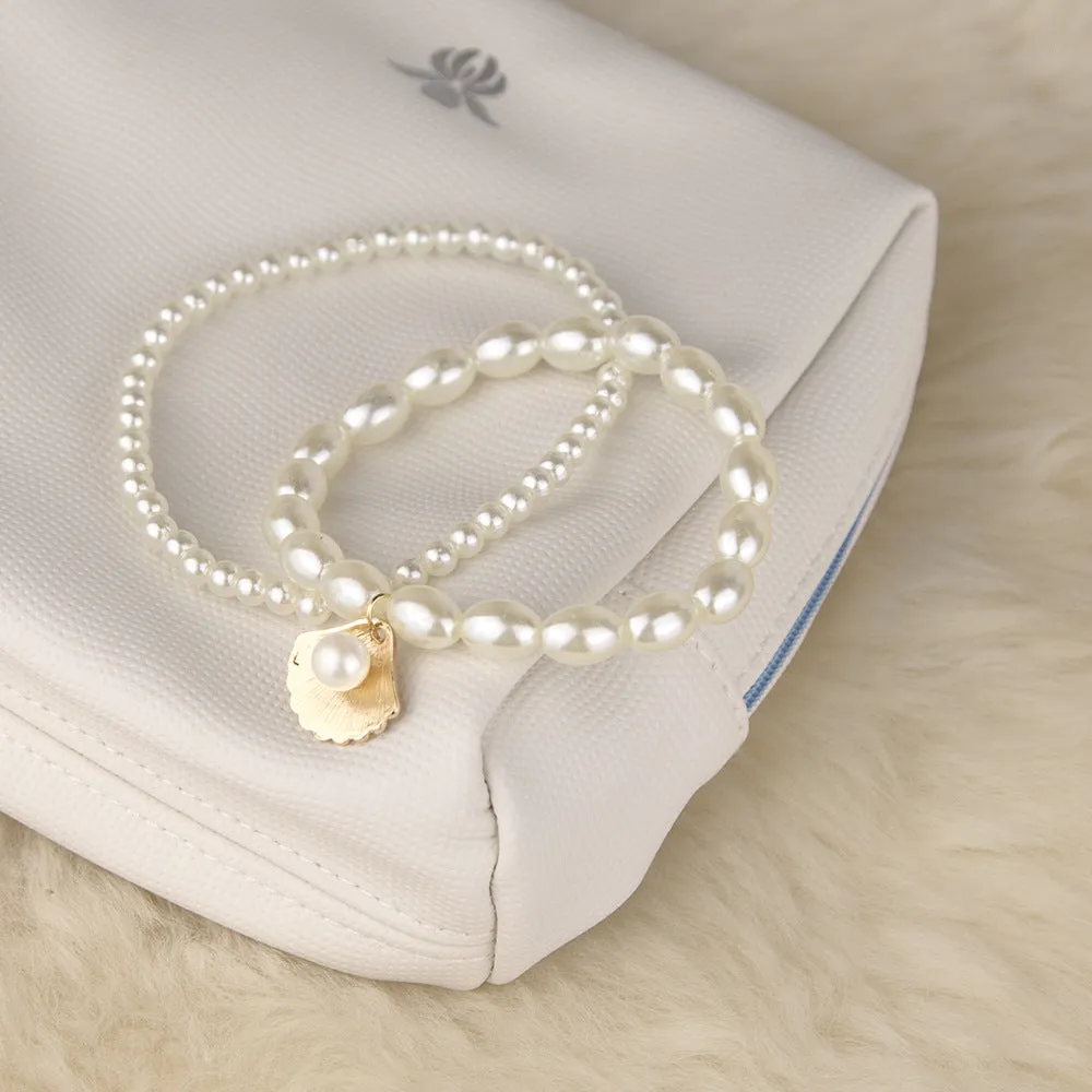 Pearl Anklet Women's Retro Double-Layer Beach Anklet Set