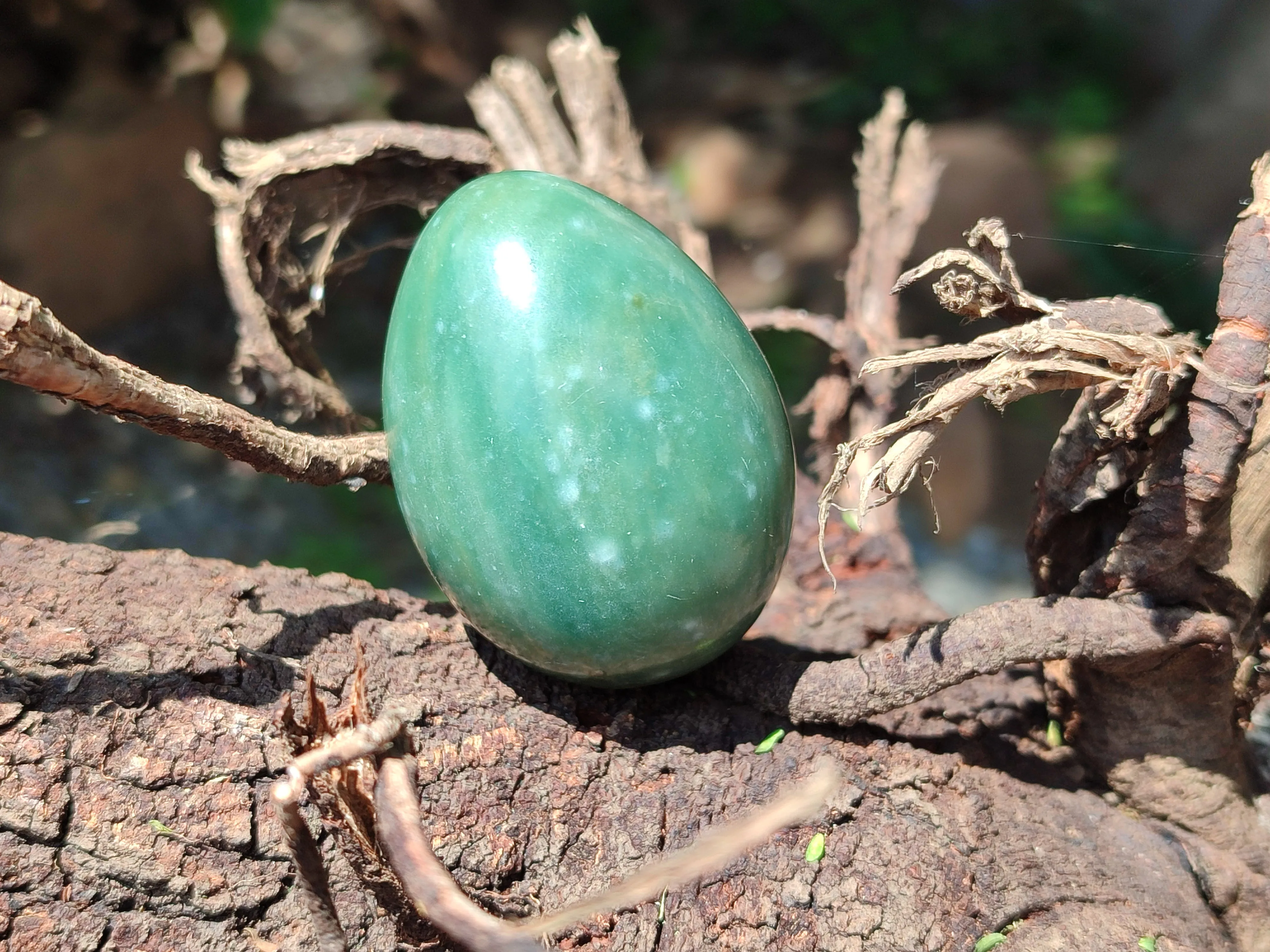 Polished Swazi Jade Gemstone Eggs x 12 From Swaziland