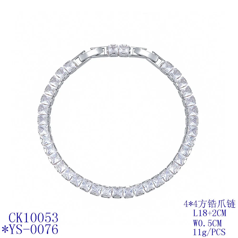Pretty 5A Cubic Zirconia Crystals Bracelet Chains  for Bridal CK10053