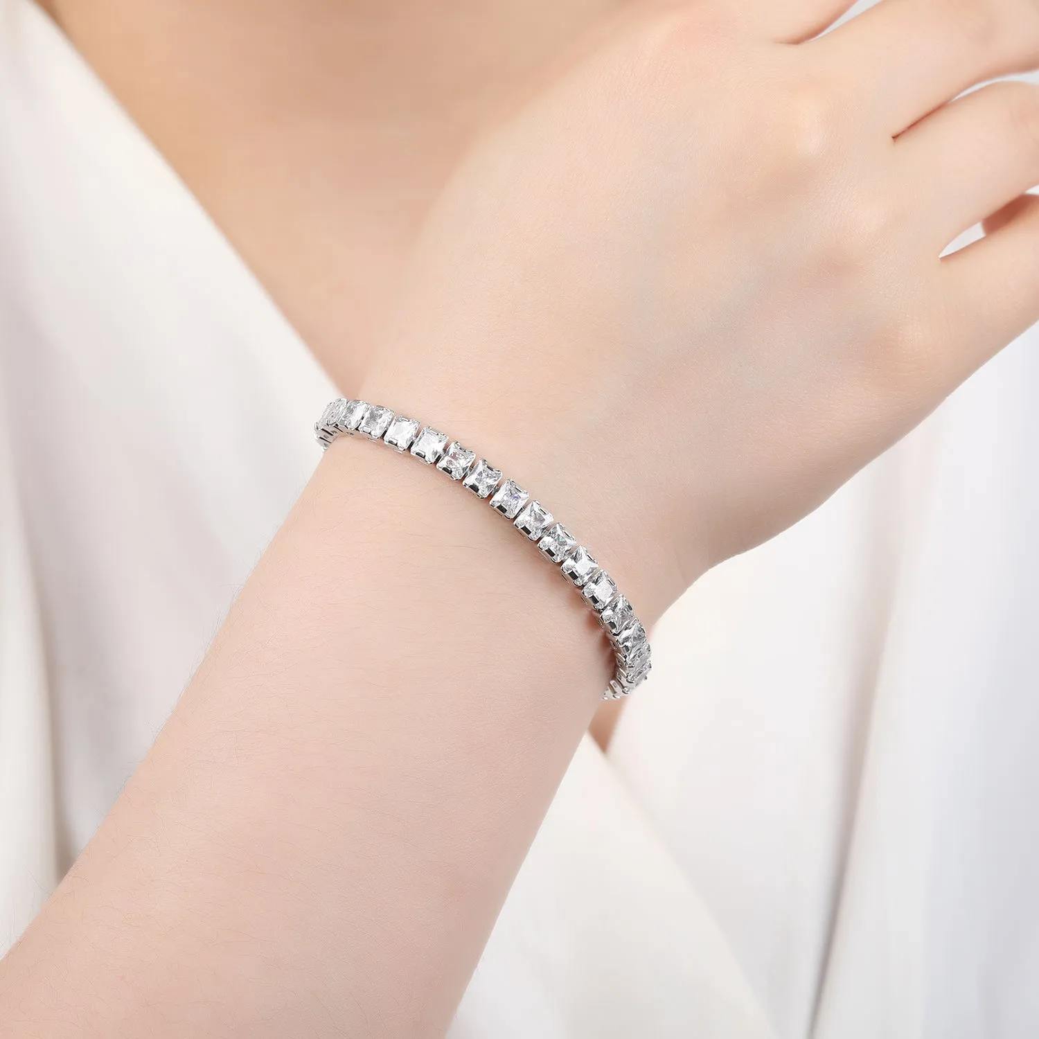 Pretty 5A Cubic Zirconia Crystals Bracelet Chains  for Bridal CK10053