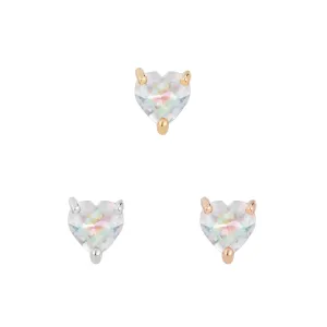 Rainbow Moonstone Heart - Threadless End