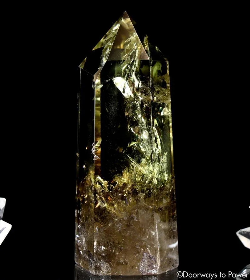 (Reserved) Citrine Smoky Phantom Quartz Crystal Generator Point w/ Rainbows