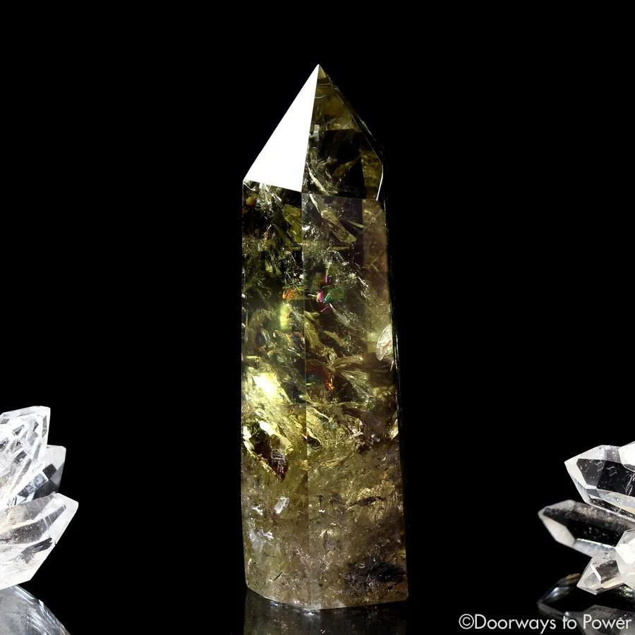 (Reserved) Citrine Smoky Phantom Quartz Crystal Generator Point w/ Rainbows