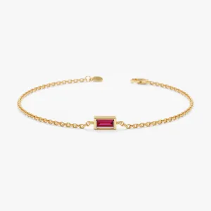 Ruby Birthstone Bracelet, Teresa