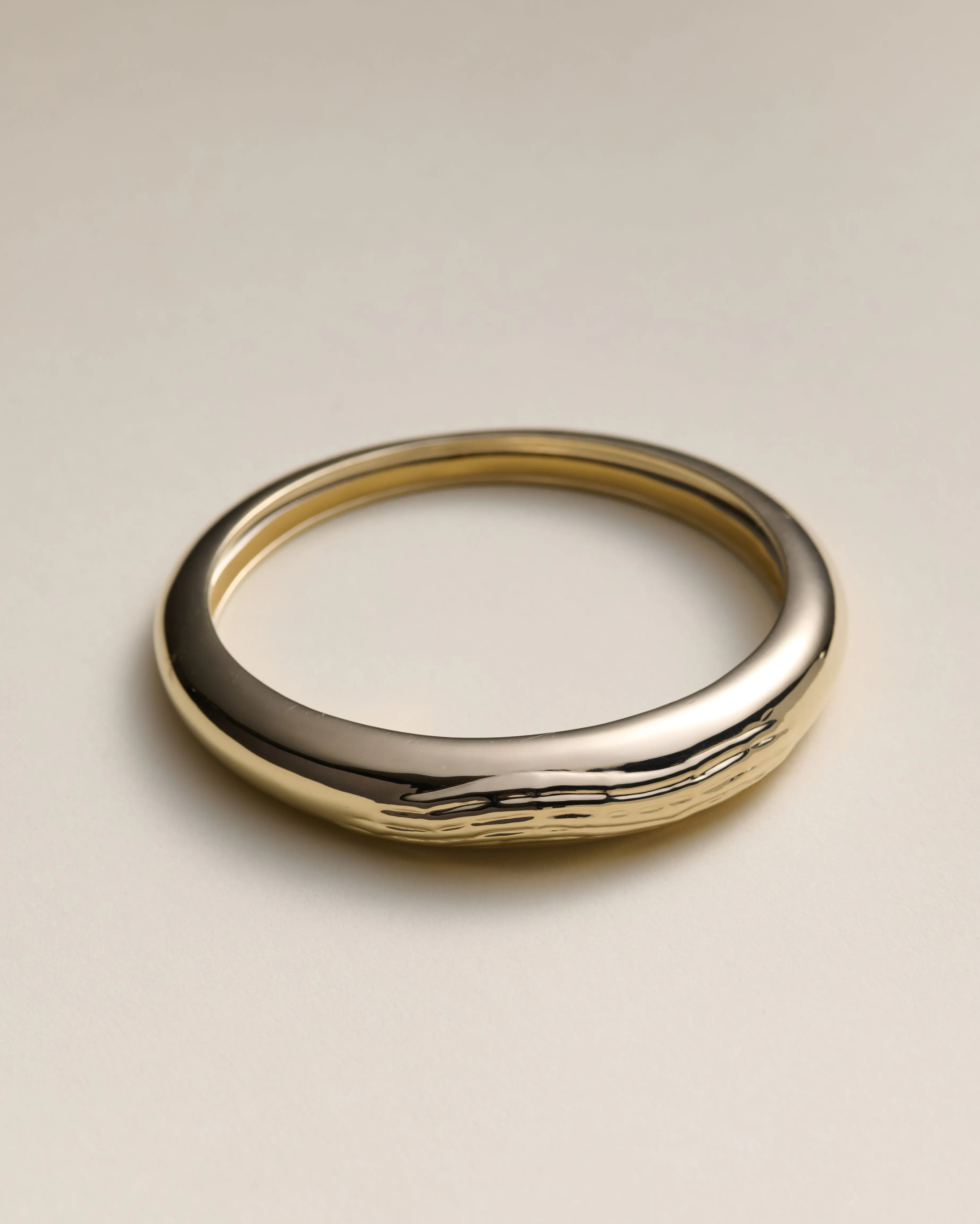 Ruby Texture Bangle 14K Recycled Gold Vermeil