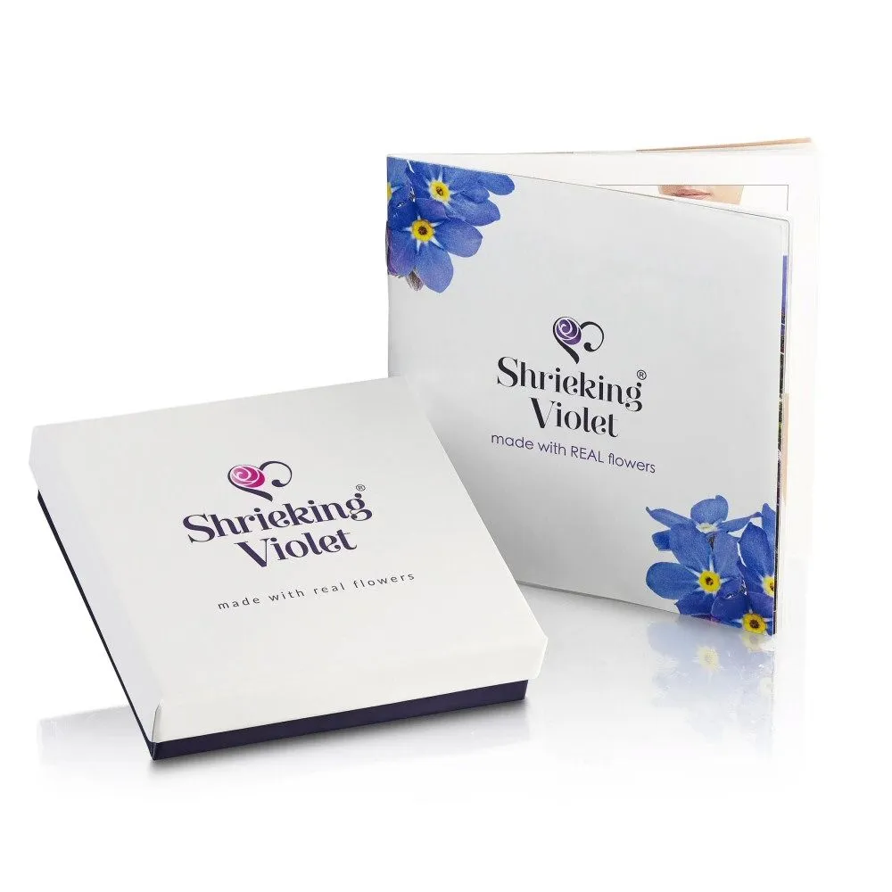 Shrieking Violet 18.5cm Sterling Silver Heart Shape Forget Me Not Bracelet