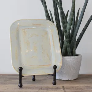 Small Rectangle Plate Opal