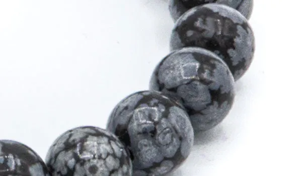 Snowflake Obsidian Natural Gemstone Centerpiece Bracelet